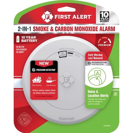 First Alert First Alert 10 Year Battery-Powered Photoelectric Smoke and Carbon Monoxide Detector 1 each 1046803